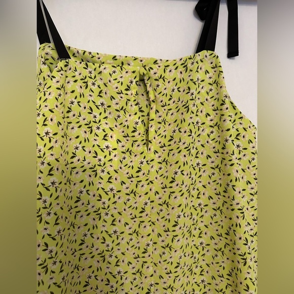 NWT Topshop Floral Print Drop Waist MIDI Dress, Size 6 US Women’s “Lime” Color - Picture 9 of 14